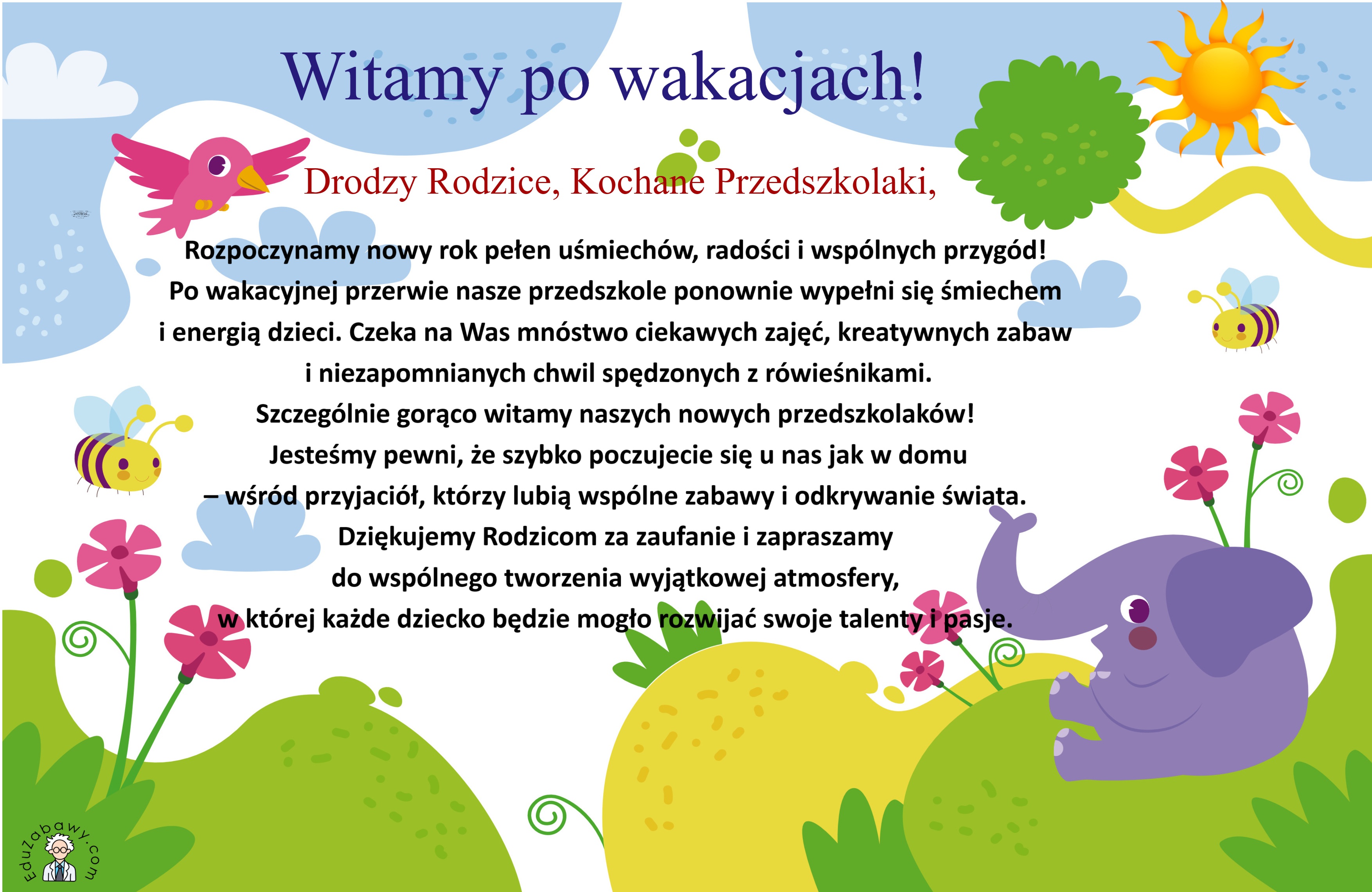 Witamy po wakacjach!