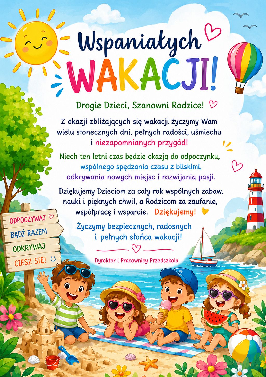 Życzenia wakacyjne!