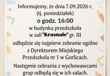 Zebrania z rodzicami!